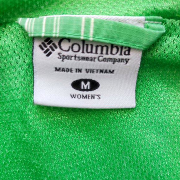 Columbia Omni-shield windbreaker light coat jacket green plaid women's size M - Picture 6 of 9